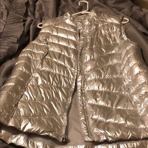 Lane Bryant “livi active” silver puffer vest - new